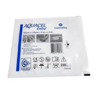 Фото Аквасель (Aquacel Ag Extra) с серебром Экстра Гидрофайбер 10х10см 1 повязка